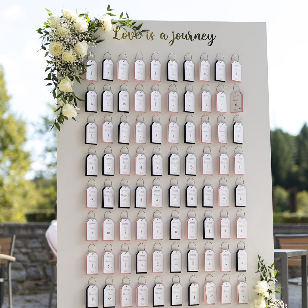 Sedežni red v obliki potovalnih kartic